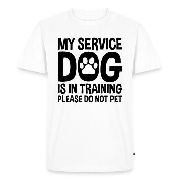 Mon Chien D'assistance Est En Formation - T-shirt Premium bio Homme - blanc - Devant - Nico (187cm)