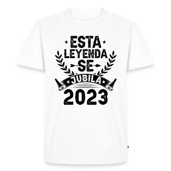 Cette Légende Prend Sa Retraite En 2023 - T-shirt Premium bio Homme - blanc - Devant - Nico (187cm)