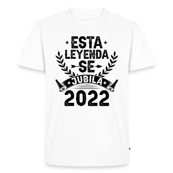 Cette Légende Prend Sa Retraite En 2022 - T-shirt Premium bio Homme - blanc - Devant - Nico (187cm)