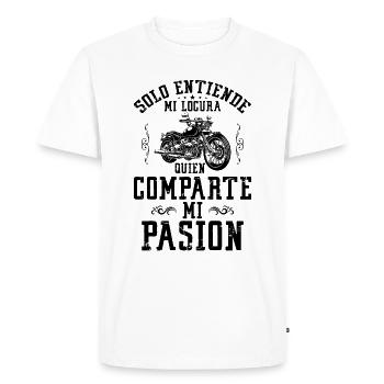 Cadeau Drôle Pour Motard - T-shirt Premium bio Homme - blanc - Devant - Nico (187cm)