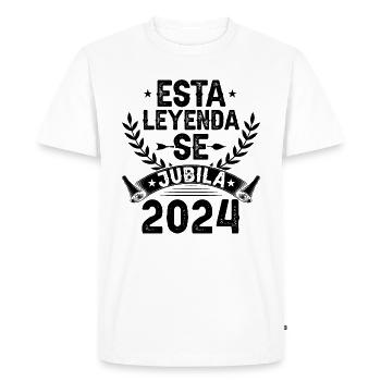 Cette Légende Prend Sa Retraite En 2024 - T-shirt Premium bio Homme - blanc - Devant - Nico (187cm)