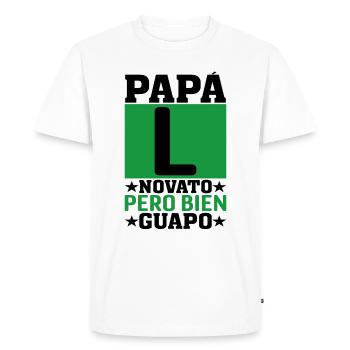 Nouveau Papa - T-shirt Premium bio Homme - blanc - Devant - Nico (187cm)