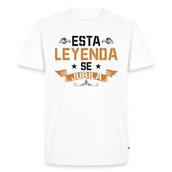 Cette Légende Prend Sa Retraite - T-shirt Premium bio Homme - blanc - Devant - Nico (187cm)