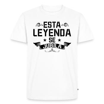 Cette Légende Prend Sa Retraite - T-shirt Premium bio Homme - blanc - Devant - Nico (187cm)