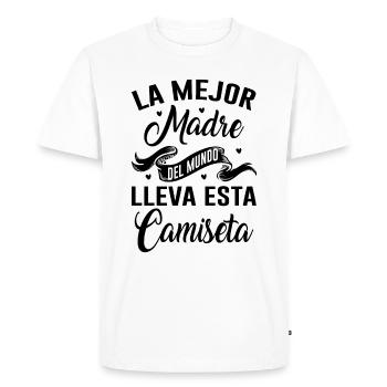 La Meilleure Mère Du Monde Porte Ce T-shirt - T-shirt Premium bio Homme - blanc - Devant - Nico (187cm)
