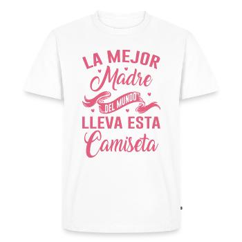 La Meilleure Mère Du Monde Porte Ce T-shirt - T-shirt Premium bio Homme - blanc - Devant - Nico (187cm)
