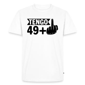 I am 50 years old - Men's Premium Organic T-Shirt - white - Front - Nico (187cm)