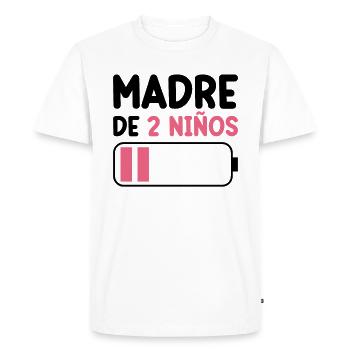 Maman De Deux Enfants - T-shirt Premium bio Homme - blanc - Devant - Nico (187cm)