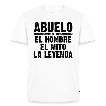 Papou l'homme le mythe la légende cadeau - T-shirt Premium bio Homme - blanc - Devant - Nico (187cm)