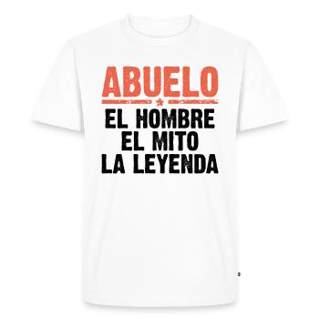 Papou l'homme le mythe la légende cadeau - T-shirt Premium bio Homme - blanc - Devant - Nico (187cm)