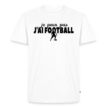 Je Peux Pas J'ai Football - T-shirt Premium bio Homme - blanc - Devant - Nico (187cm)