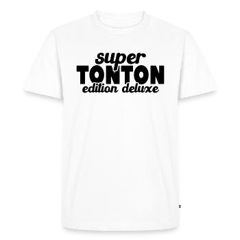 Super Tonton Édition Deluxe - T-shirt Premium bio Homme - blanc - Devant - Nico (187cm)