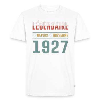 Légendaire Depuis Novembre 1927 Anniversaire - T-shirt Premium bio Homme - blanc - Devant - Nico (187cm)
