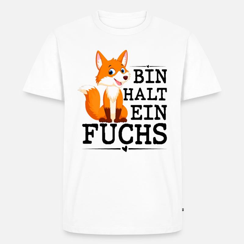 Bin Halt Ein Fuchs - Männer Premium Bio T-Shirt - Weiß