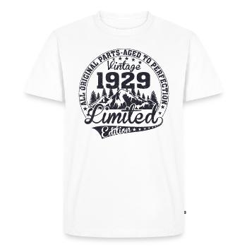 Vintage 1929 Édition Limitée - T-shirt Premium bio Homme - blanc - Devant - Nico (187cm)