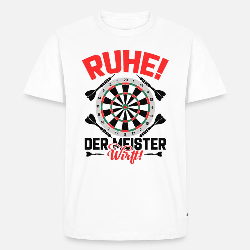 Dart Darten Darts - Männer Premium Bio T-Shirt - Weiß