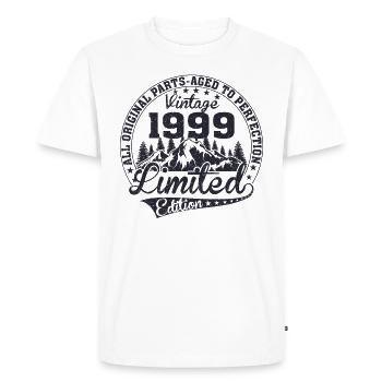 legendary since 1999 - Men's Premium Organic T-Shirt - white - Front - Nico (187cm)