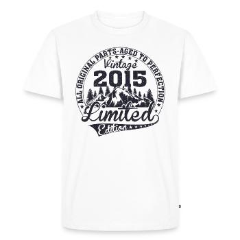 Born 2015 Vintage Retro Anniversary - Men's Premium Organic T-Shirt - white - Front - Nico (187cm)