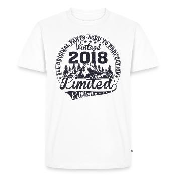 Born 2018 Vintage Retro Anniversary - Men's Premium Organic T-Shirt - white - Front - Nico (187cm)