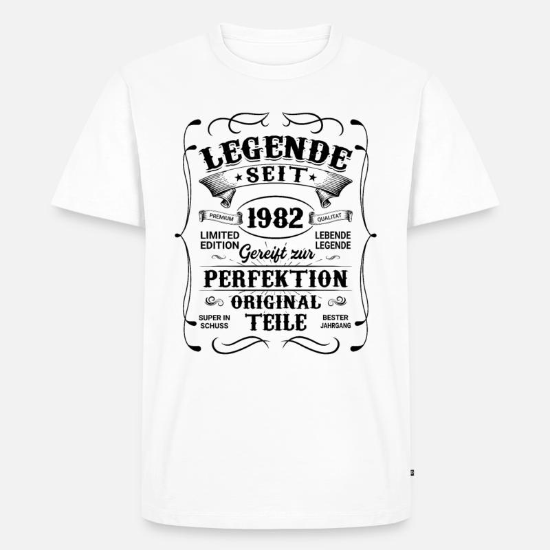 Limited Edition 1982 - Männer Premium Bio T-Shirt - Weiß
