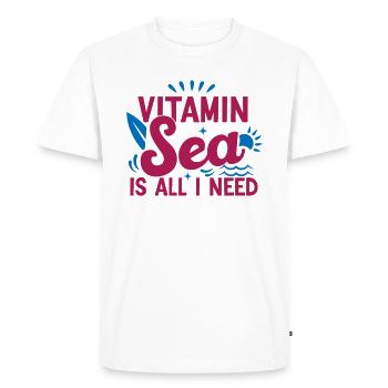 I need Vitamin Sea - Men's Premium Organic T-Shirt - white - Front - Nico (187cm)
