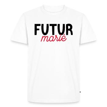 Je suis le futur marié humour cadeau futur marié - T-shirt Premium bio Homme - blanc - Devant - Nico (187cm)