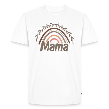 mama pastel arc-en-ciel amour - T-shirt Premium bio Homme - blanc - Devant - Nico (187cm)