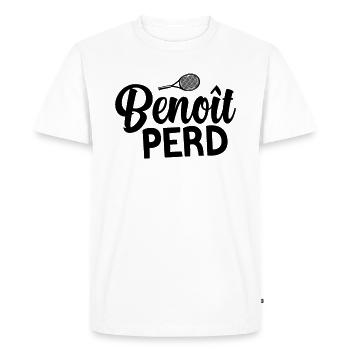 Benoit Perd - T-shirt Premium bio Homme - blanc - Devant - Nico (187cm)