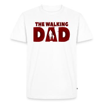 Le père qui marche - T-shirt Premium bio Homme - blanc - Devant - Nico (187cm)