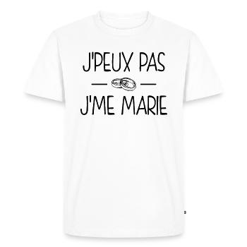 Mariage Evjf/evg - T-shirt Premium bio Homme - blanc - Devant - Nico (187cm)
