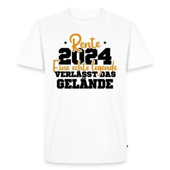 Légende 2024 : Adieu au site - T-shirt Premium bio Homme - blanc - Devant - Nico (187cm)