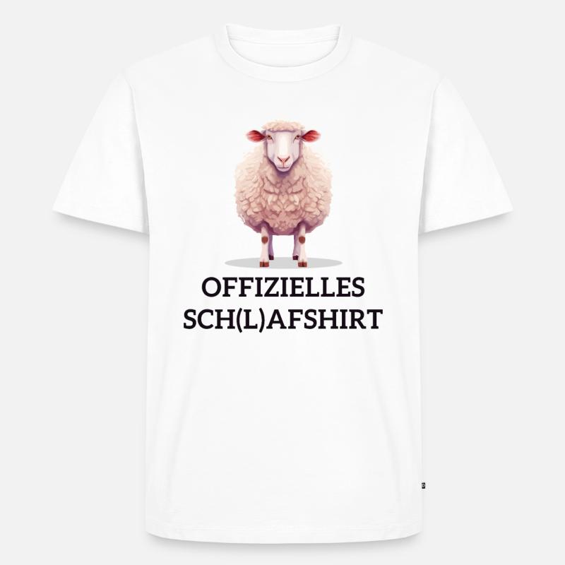 Schlafschatz Schaf - Männer Premium Bio T-Shirt - Weiß