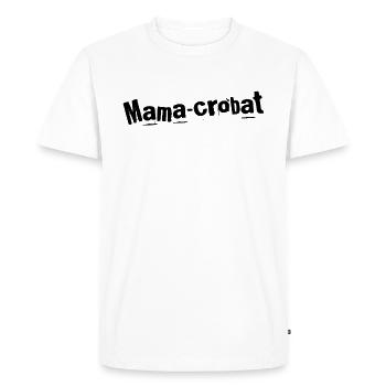 Mama-crobat Élégance Maternelle - T-shirt Premium bio Homme - blanc - Devant - Nico (187cm)