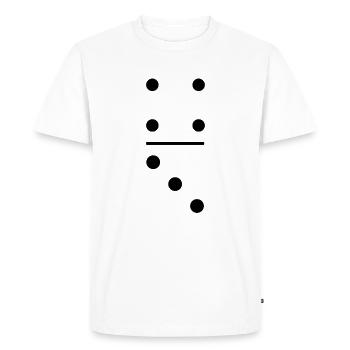Funny Domino Brick 4 3 Carnival - Men's Premium Organic T-Shirt - white - Front - Nico (187cm)