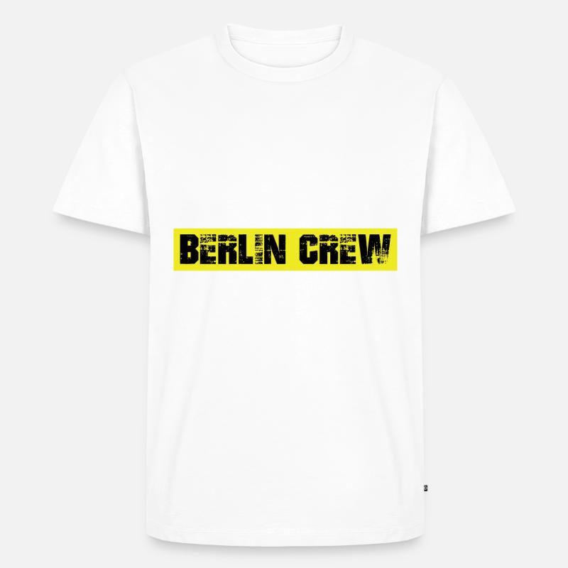 Berlin Crew - Männer Premium Bio T-Shirt - Weiß