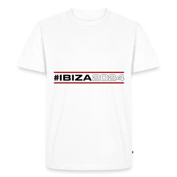 Ibiza 2024 - T-shirt Premium bio Homme - blanc - Devant - Nico (187cm)