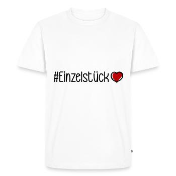 Un cœur unique en son genre - T-shirt Premium bio Homme - blanc - Devant - Nico (187cm)
