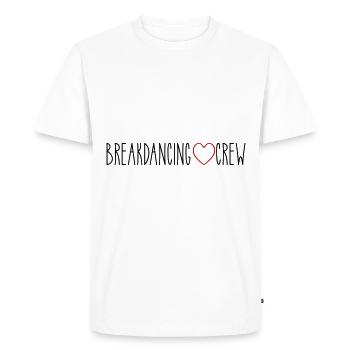 Cœur de l’équipe de breakdance - T-shirt Premium bio Homme - blanc - Devant - Nico (187cm)