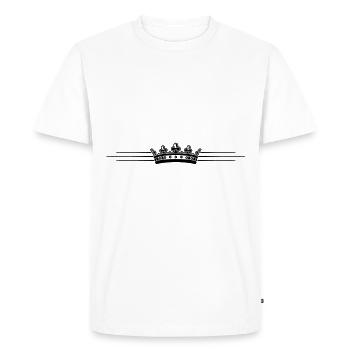 Krone Line Design - Men's Premium Organic T-Shirt - white - Front - Nico (187cm)