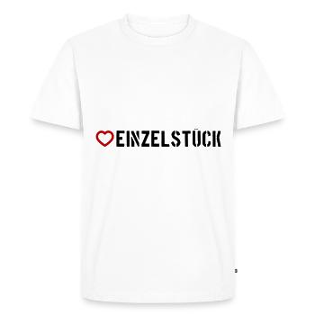 Un cœur unique en son genre - T-shirt Premium bio Homme - blanc - Devant - Nico (187cm)