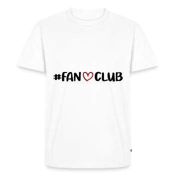 Fan Club Heart - Men's Premium Organic T-Shirt - white - Front - Nico (187cm)