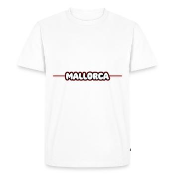 Vacances à Majorque - T-shirt Premium bio Homme - blanc - Devant - Nico (187cm)