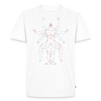 Muscles en mouvement - T-shirt Premium bio Homme - blanc - Devant - Nico (187cm)