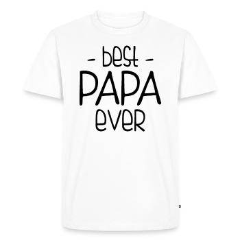 Meilleur père de tous les temps - T-shirt Premium bio Homme - blanc - Devant - Nico (187cm)