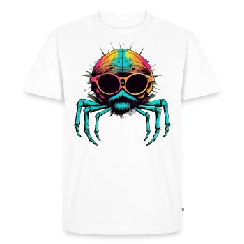 Mikala the spectacled spider - Men's Premium Organic T-Shirt - white - Front - Nico (187cm)
