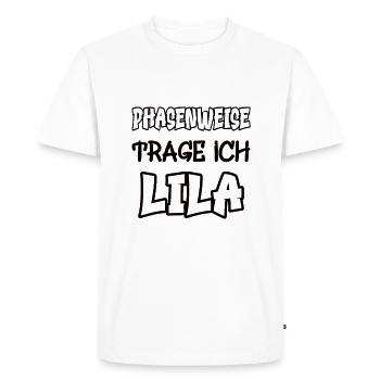 Par phases, je porte du violet en disant la couleur violette - T-shirt Premium bio Homme - blanc - Devant - Nico (187cm)