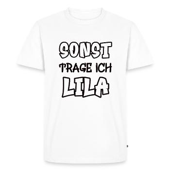Sinon, je porterai du violet en disant couleur violette - T-shirt Premium bio Homme - blanc - Devant - Nico (187cm)