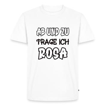 De temps en temps, je porte du rose en disant couleur rose - T-shirt Premium bio Homme - blanc - Devant - Nico (187cm)