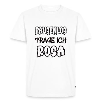 Non-stop je porte du rose en disant couleur rose - T-shirt Premium bio Homme - blanc - Devant - Nico (187cm)