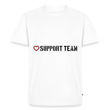 Support Team Heart - Men's Premium Organic T-Shirt - white - Front - Nico (187cm)